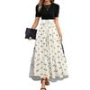 2026 European & American Short-Sleeved Round Neck Printed Dresses: Summer Women's Fashion.