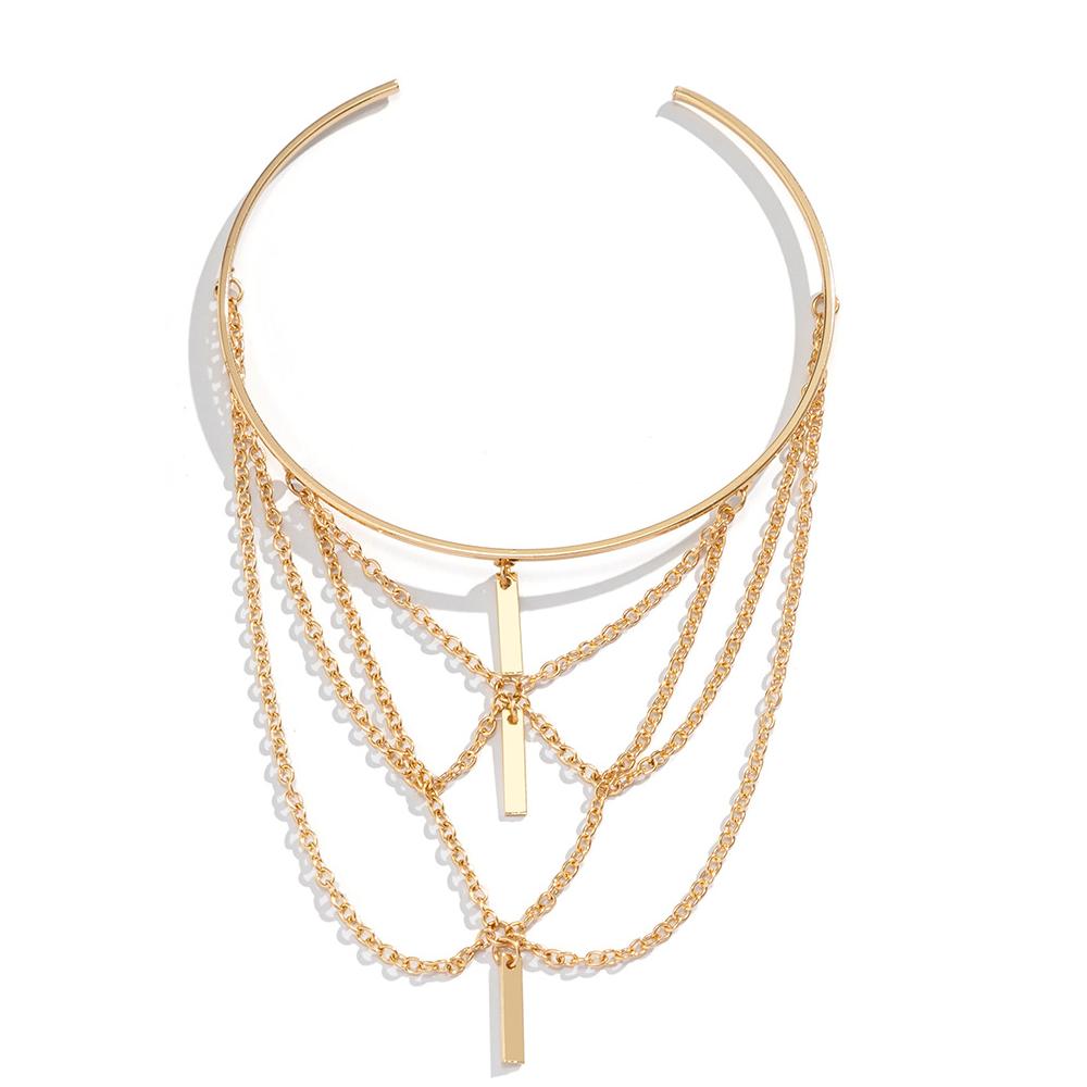 

Золотистый цвет Открытый браслет на плечо для женщин Новая мода Прямоугольная палочка Шарм Кисточка Браслет на руку Вечерние ювелирные аксессуары