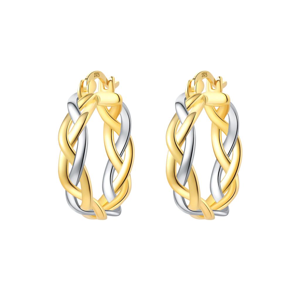 925 Sterling Silver Simple Gold U-shaped Earrings Jewelry Versatile Hoop Earrings for Women Jewelry Fine Birthday Party Gifts