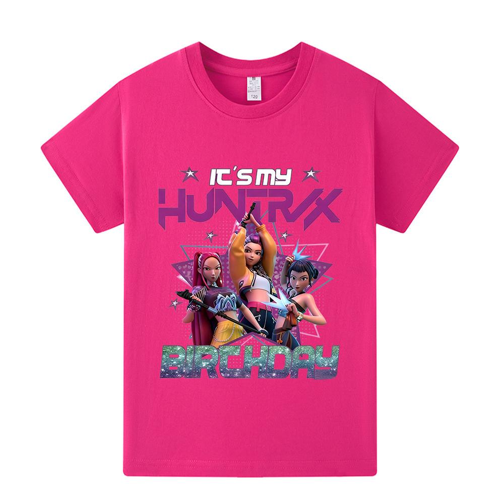 A1240 Kinder Jungen Mädchen Kpop Rumi Zoey Mira Print Kurzarm T-Shirt