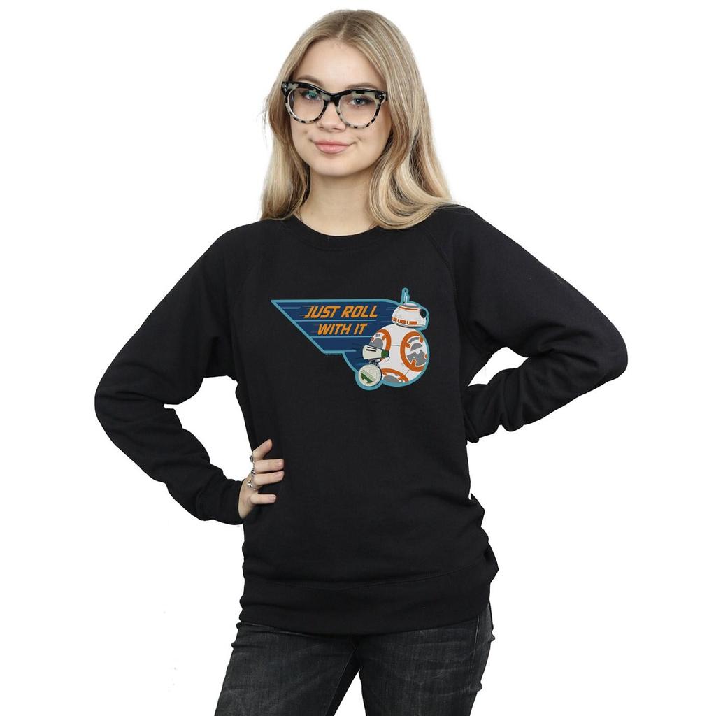 Star Wars: The Rise of Skywalker Womens/Ladies D-O & BB-8 Just Roll With It Sweatshirt