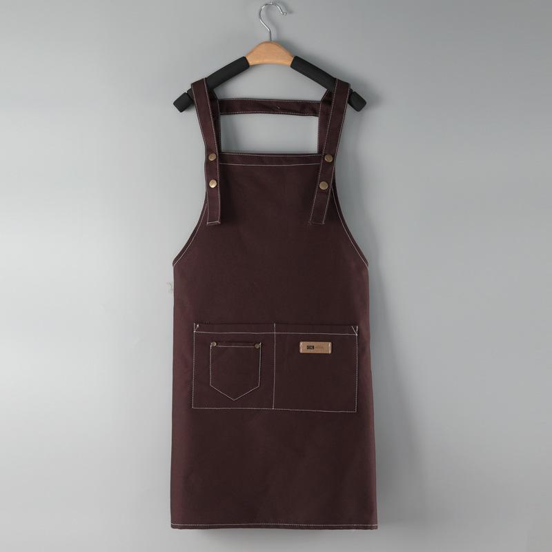 Custom Logo Canvas Apron for Advertising, Milk Tea, Nail Art, Kitchen, and Restaurant Use
