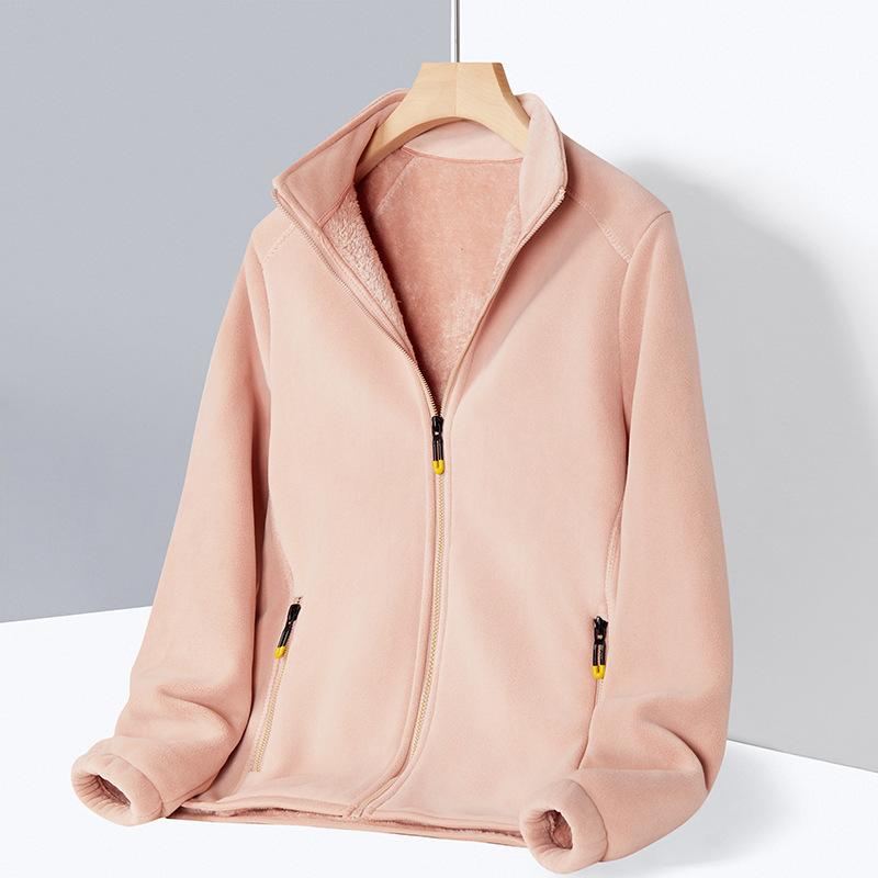 

Уличная флисовая куртка больших размеров Осень Зима Утепленная Теплая Куртка софтшелл Внутренняя подкладка Парный стиль Флисовое пальто для женщин 5XL розовый
