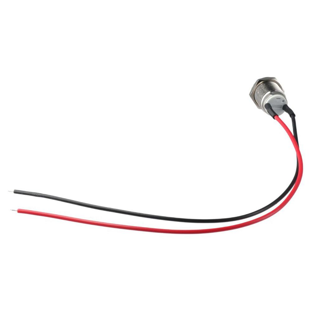 High-quality 12mm Momentary Push Button Switch with pre-Wiring IP65 Waterproof Without LED Black Shell