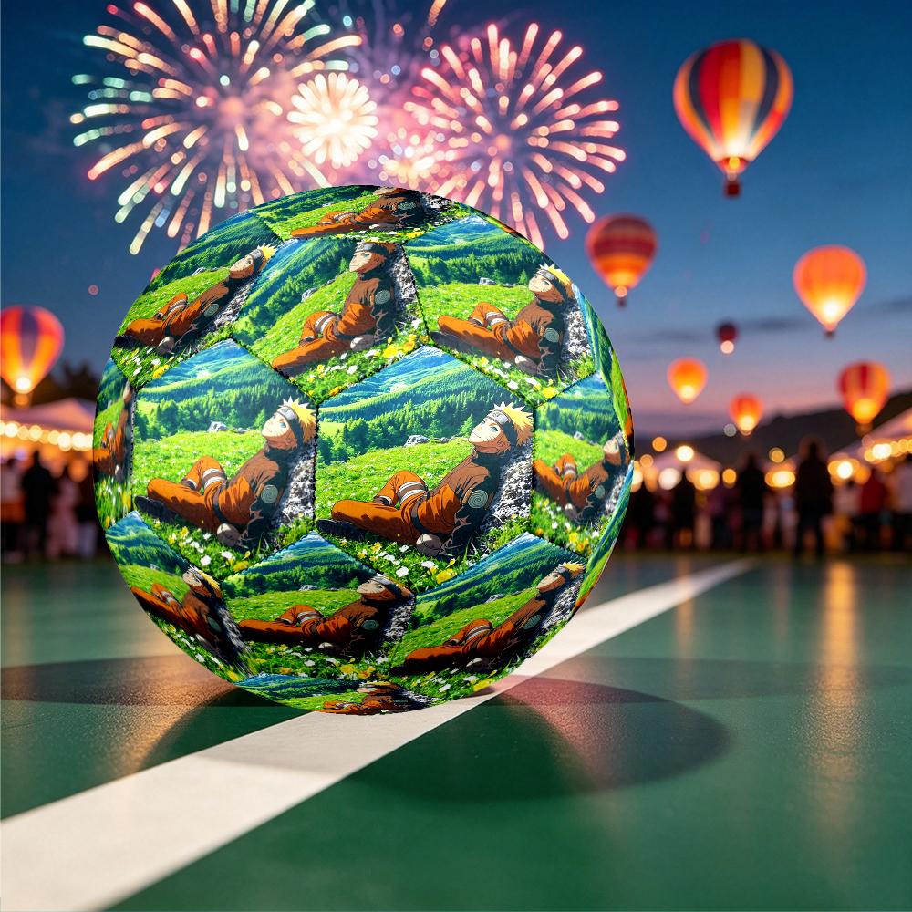 1pc Game Role Naruto Pattern Football, Size 5 Soccer Ball Outdoor Athletic Training Ball, Unique Style, Exquisite Holiday Gift