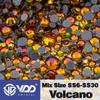 VDD High-Quality Mixed Size Rhinestones: SS6-SS30 Glass Crystal Hot Melt Adhesive Flat Back