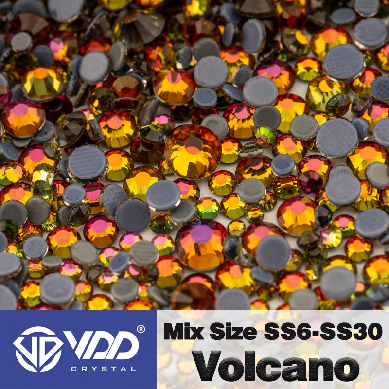 VDD High-Quality Mixed Size Rhinestones: SS6-SS30 Glass Crystal Hot Melt Adhesive Flat Back