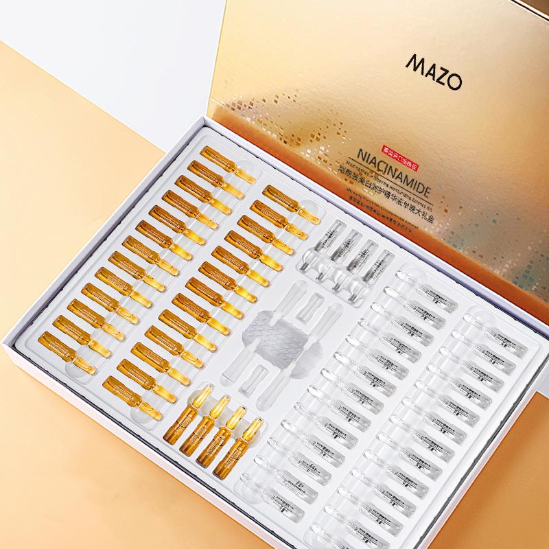 MAZO Niacinamide Hydrating Essence Set: Morning & Evening Moisturizing Skincare for Autumn & Winter.