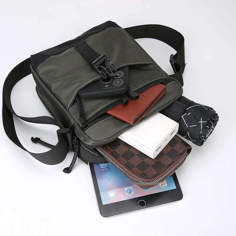 Messenger Sling Bags for Men Casual Oxford Small Zipper Crossbody Pouch Simple Mini Crossbody Phone Bag Male Side Shoulder Bag
