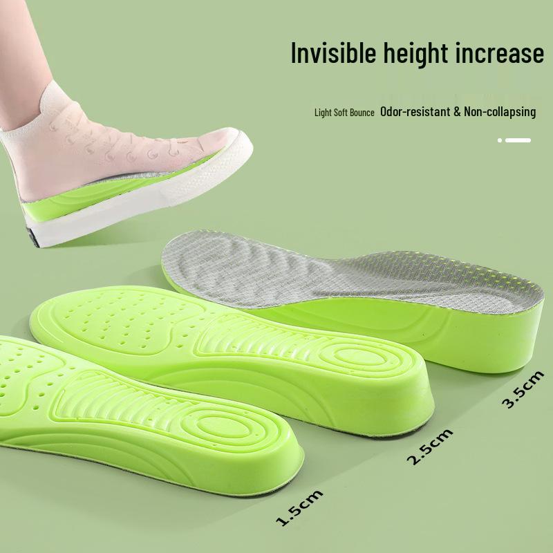 Bequeme, schweißabsorbierende, höhenverstärkende Einlegesohlen für Männer und Frauen - Stoßdämpfende, geruchshemmende Polster für Martin-Stiefel