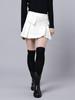 Do You Know Mc Poly Spandex Tricot Fabric Hooded Decorative Pleated White Pleated Skirt