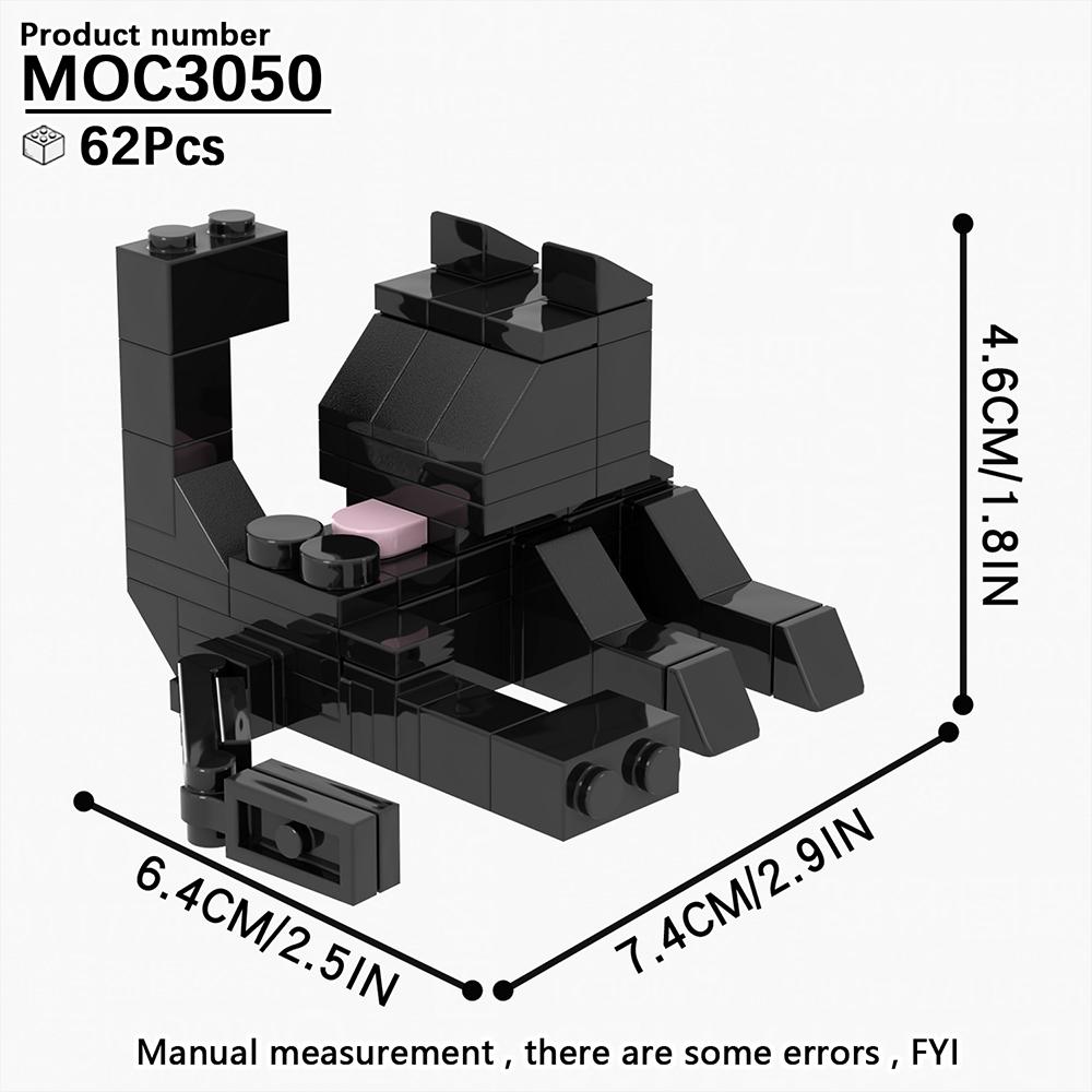 MOOXI Serie Animali 62 Pezzi MOC Mattoncini Figure Gatto Blocchi da Costruzione DIY Giocattoli Educativi per Bambini Regalo di Compleanno per Bambini MOC3042-3045