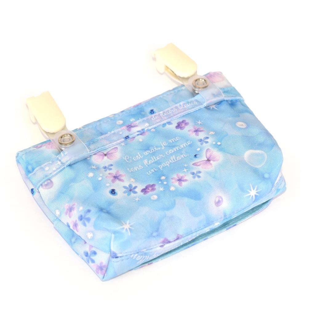 COLORFUL CANDY STYLE Moonlight Butterfly Set of Cute Attached Travel Pocket Waist Pouch [Small Type] Travel/Attached Pockets, Water-Repellent,
