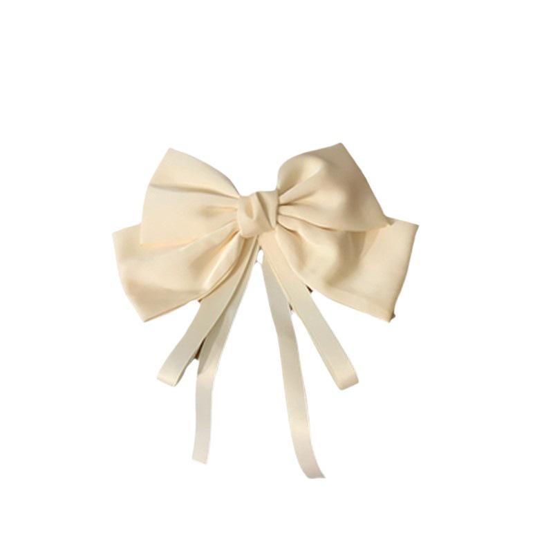 Korean Summer Satin Bow Hair Clip – Large Ribbon Top Clip for Women