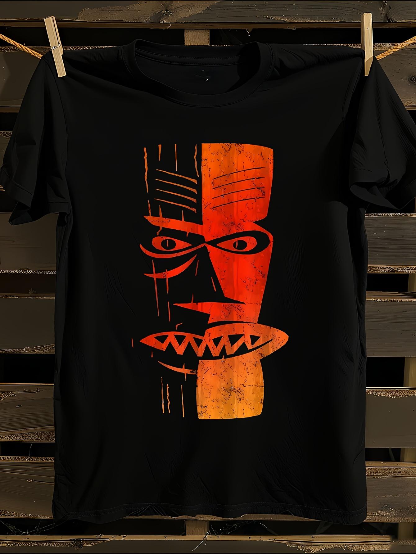 Retro Tiki Head Graphic Tshirt S