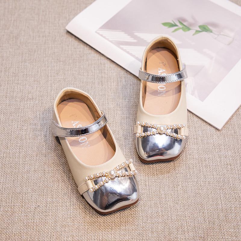 Girls Princess Shoes with Bow-knot Children Leather Shoes for Party Wedding Soft Sole Fashion Kids Performance Shoes Sweet