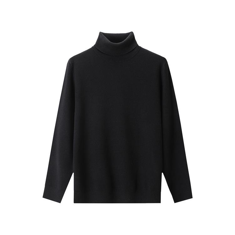 WOOG2005 Men s Thick High-Neck Self-Heating White Sweater - Warm Autumn/Winter Inner Layer 2025 L