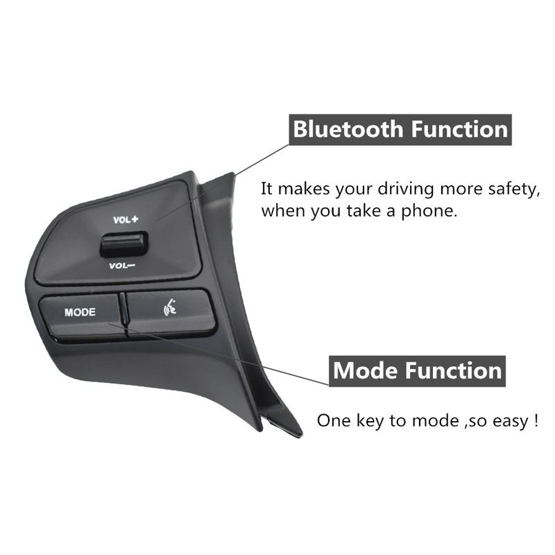 New Car Steering Wheel Control Button For KIA K2 RIO 2011-2014 Audio Bluetooth Phone Volume Switch Replace Auto Parts