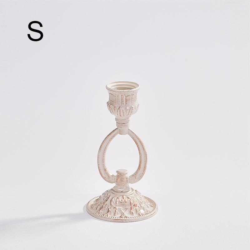 

1 шт. Художественная кованая железная подставка для свечи Винтажный кованый железный подсвечник Деревенский декор для центра стола Элегантный М/Б S серебряный