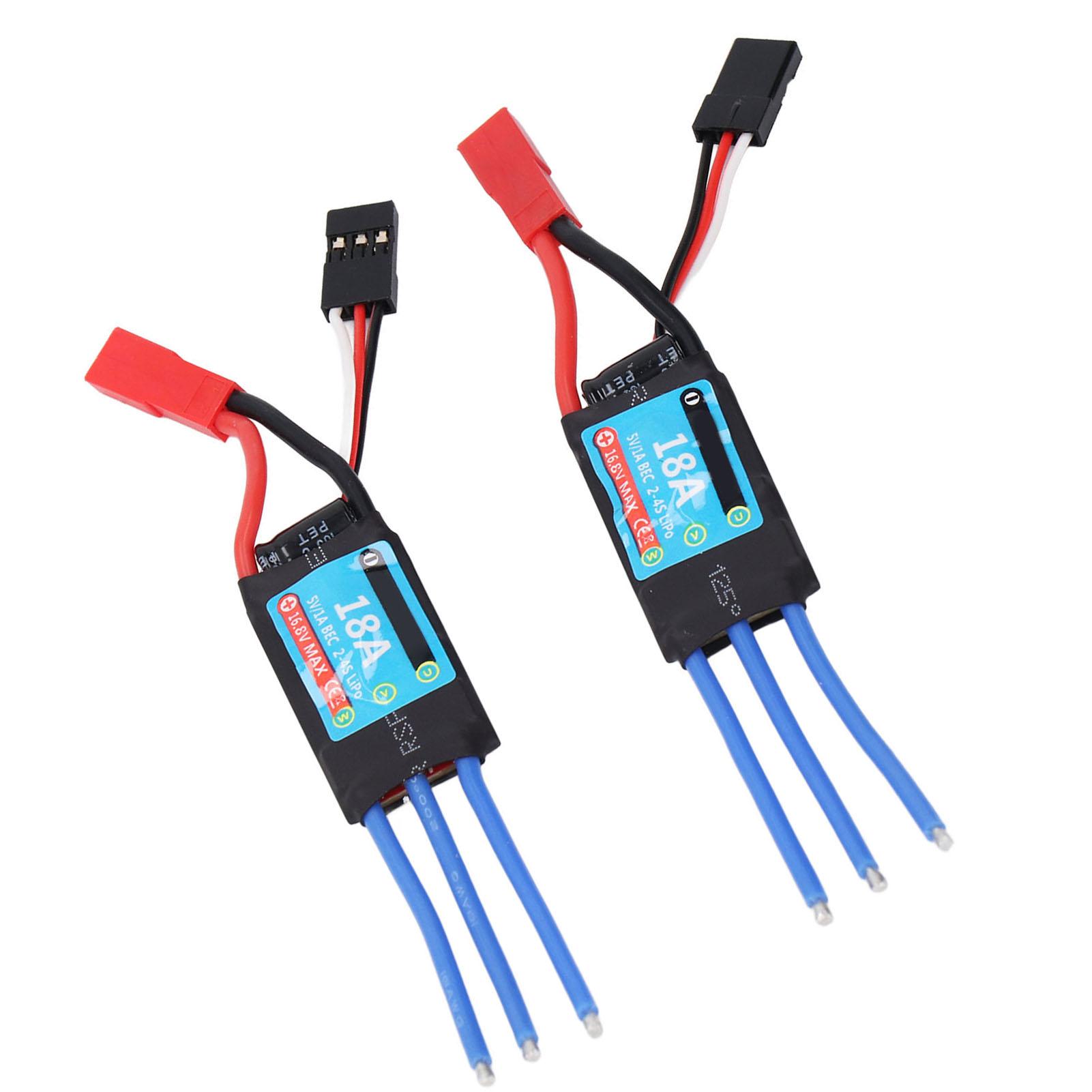

2pcs RC Car Brushless ESC 18A Multiple Protection RC Electronic Speed Controller for Wltoys 124