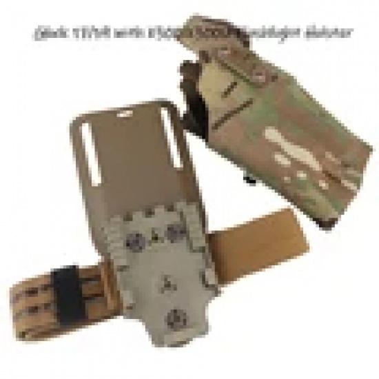 Tactical Holster for SIG P320 M17/M18, MK-17 Airsoft Pistol Case, Double Safety Lock, Equipped With Belt Drop Leg Platform & QLS System