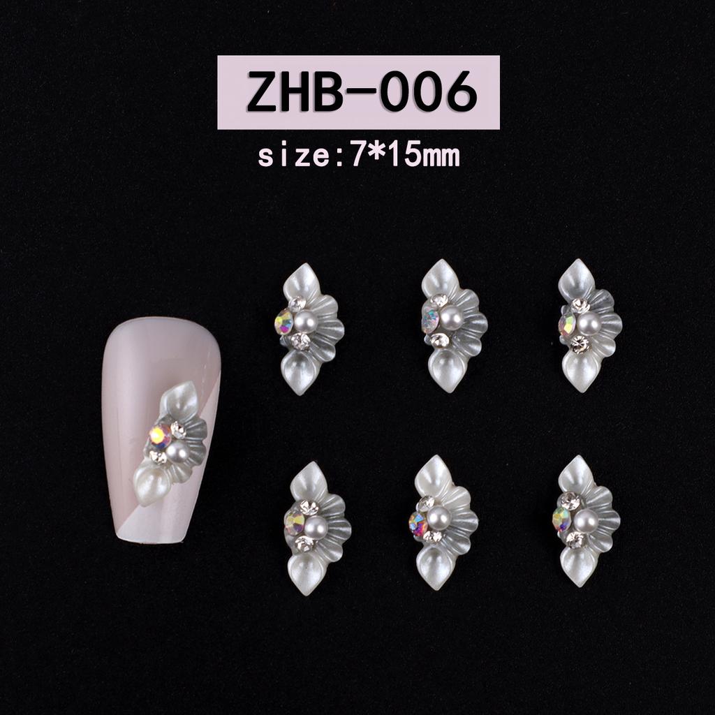 Nagelkunst Harz Diamant Schmuck Nagel Dreidimensionale Schnitzerei Diamant Schmuck Symphony Blume Tragen Nagelaufkleber