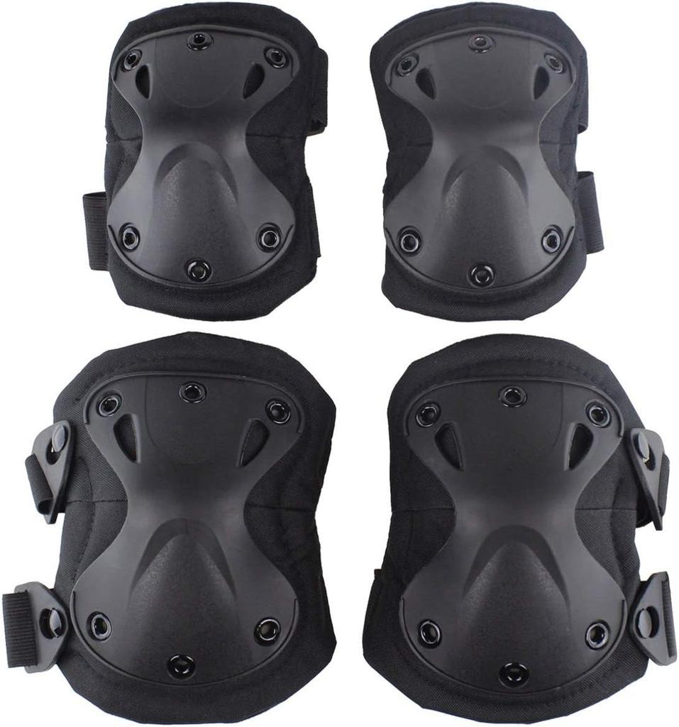 Knee Elbow Protective Pads Set For Outdoor Sports Paintball Cycling Skateboarding Safety Gear Guard Pads