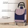 Portable Folding Shopping Cart with Thickened Frame
