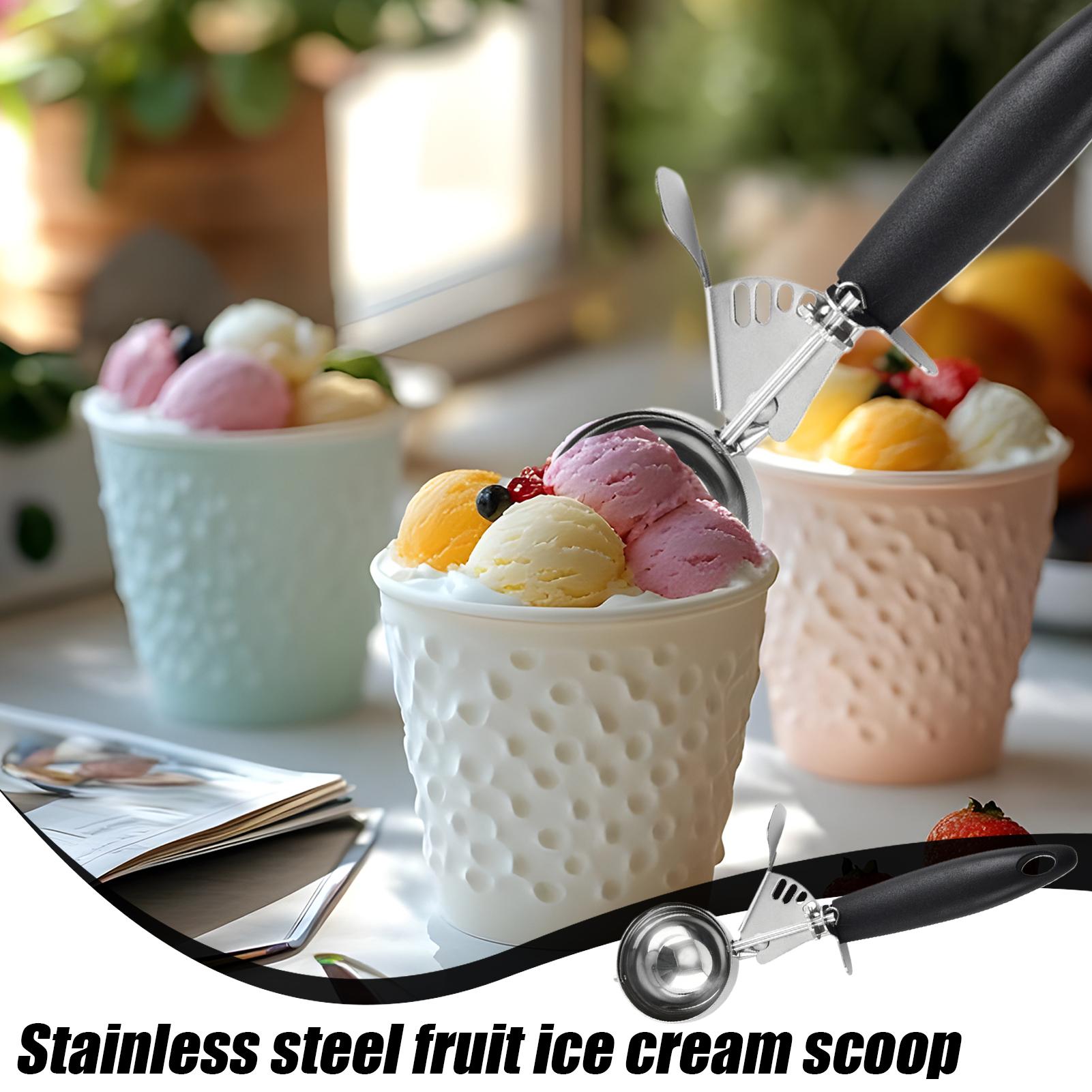 Ложка для мороженого из нержавеющей стали, ложка для печенья и мороженого, прочная ложка, кухонные гаджеты с удобной ручкой CN