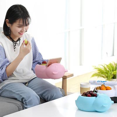 Cartoon Little Pig Lazy Person Fruit Plate, Melon Seed and Fruit Shell Storage Plate, Fruit Plate, Snack Candy Box, Dried Fruit Plate