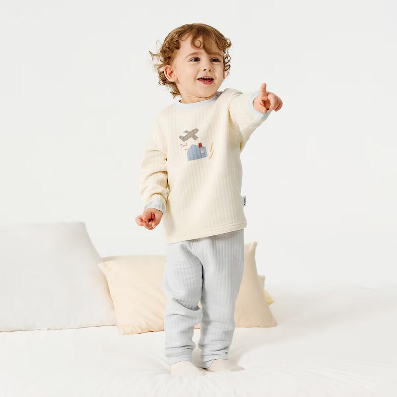 Термобелье для детей Tongtai Baby из чистого хлопка, комплект 110cm синий