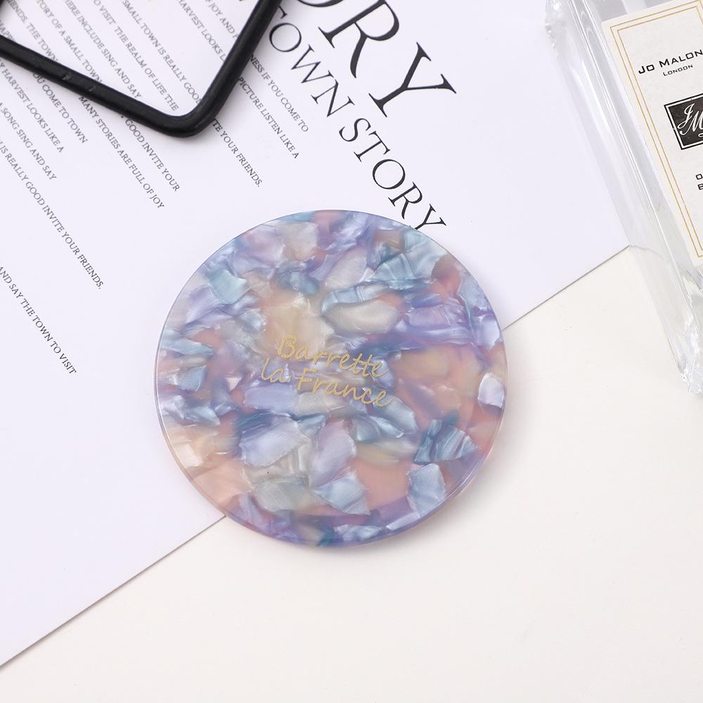 Custom Logo Multi-color Portable Round Makeup Mirror with Vinegar Design