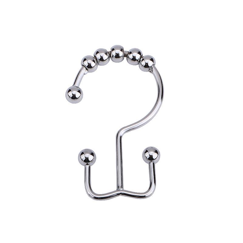 Stainless Steel Roller Ball Shower Curtain Hooks