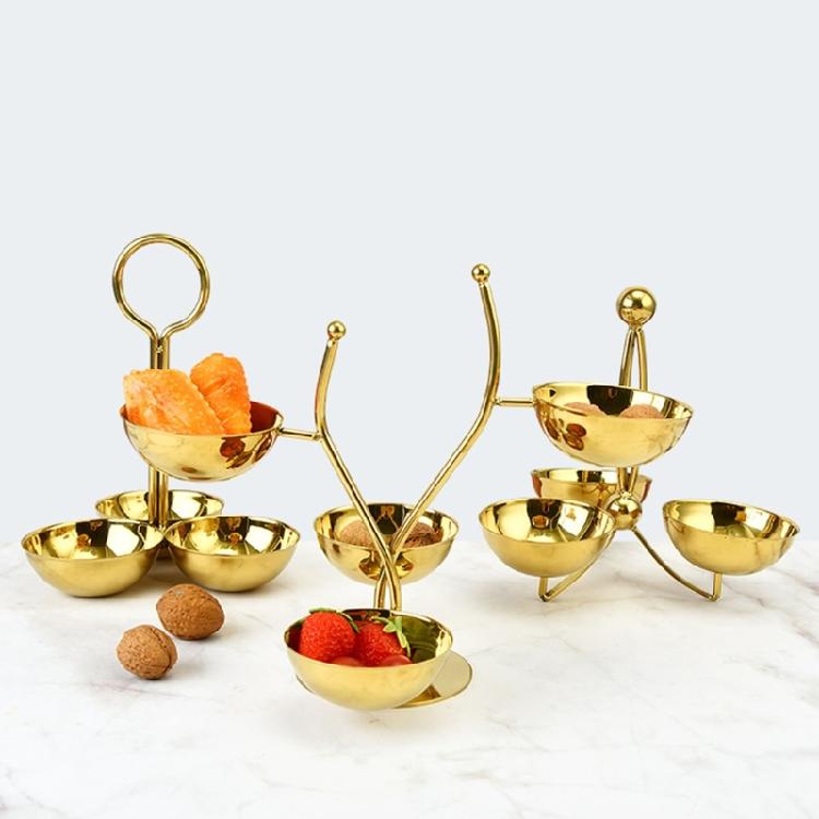 Multi Functional Stainless Steel Snacks Rack Efficient Candy Nut Serving Bowl For Home Parties And Campings