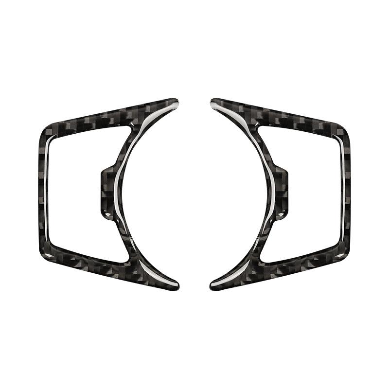 For Ford Mustang 2015- Carbon Fiber Car Headlight Control Switch Panel Trim Frame Decoration Sticker Interior Accessories
