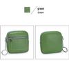 Women's Genuine Leather Mini Coin Purse with Zipper - Compact Storage for Driver's License, Lipstick, and Earphones.
