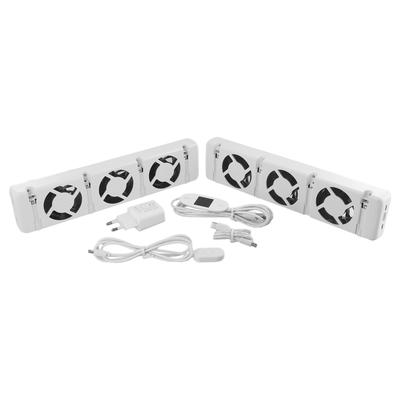 Radiatore Ventola Radiatore Booster Set di Estensione Ventilatore Ventola Promuovere la Circolazione dell'Aria Calda Casa Calda Automatico On Off 30x7x3cm