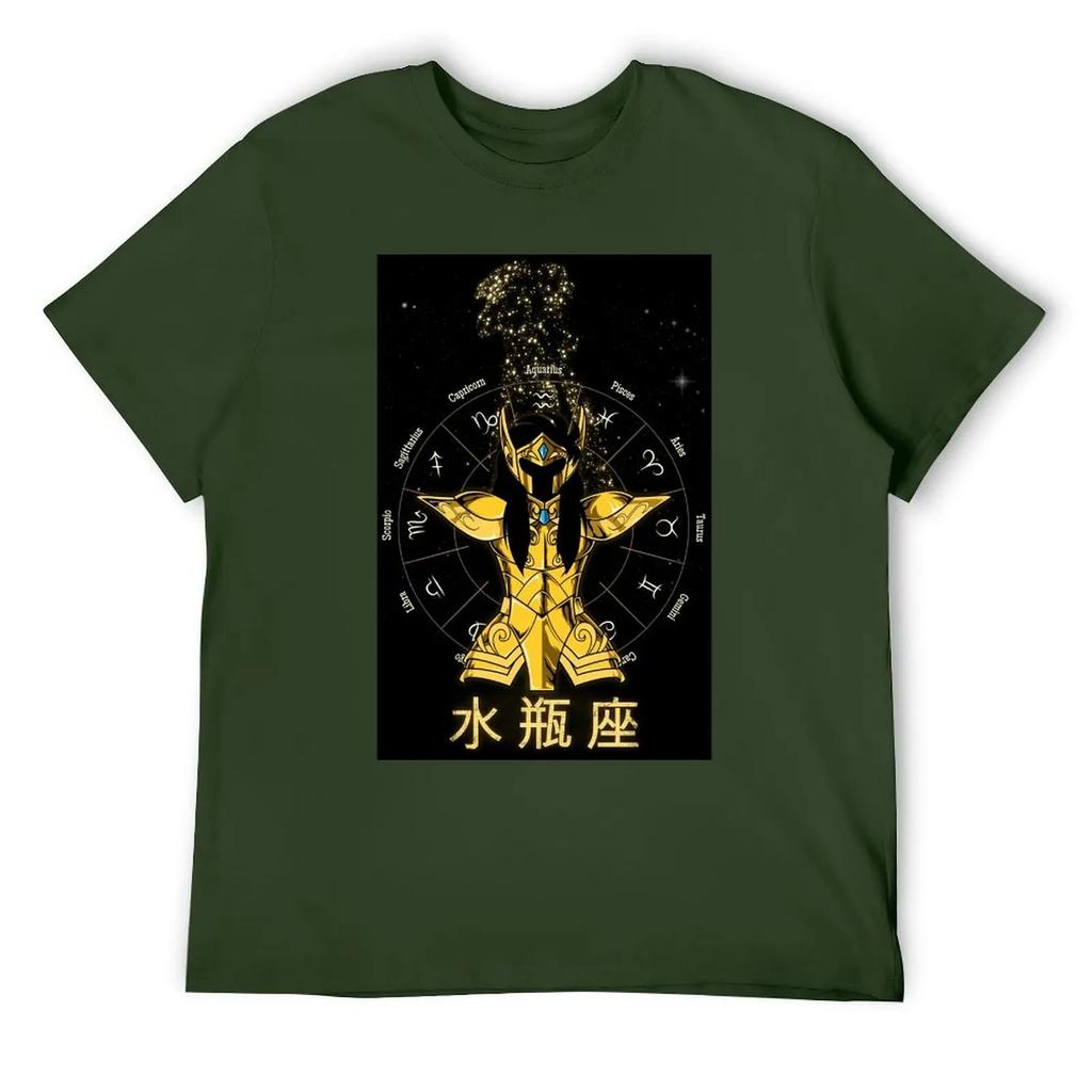 Aquarius Twelve Constellation (15) T-shirt Round Neck Sports Top Tee Premium Home Graphic USA Size