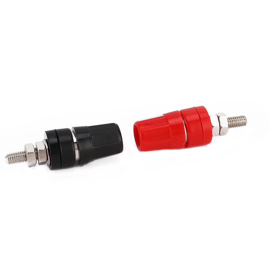 10PCS U50 4mm Copper Terminal Red Black Speaker Connector Amplifier Terminal Audio Hex Terminal