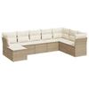 VidaXL Garden Lounge Set with Cushions 8 Pcs Beige Braided Resin 3249887