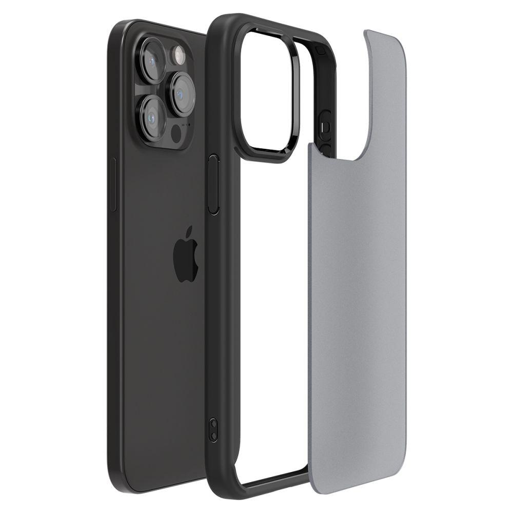 Spigen Ultra Hybrid Transparent Black Case for iPhone 15 Pro