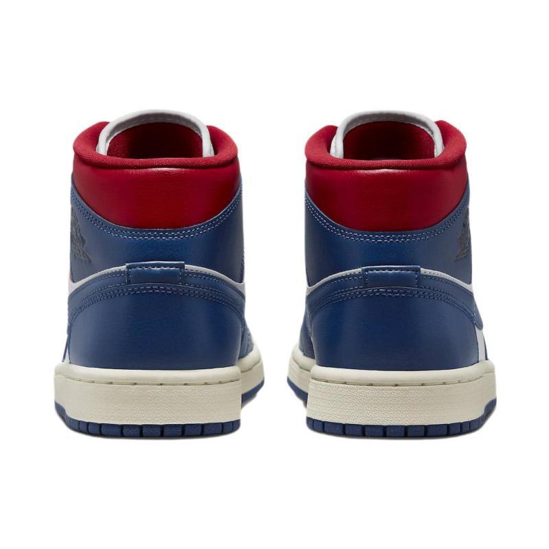Jordan 1 Mid French Blue Gym Red Women's Jordan BQ6472-146