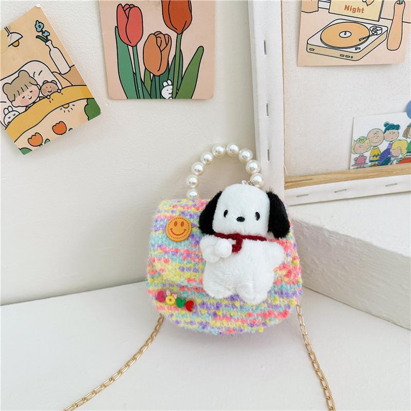 Cute Princess Cartoon Purse Lovely Girls Handbag With Sequins And Chain Strap