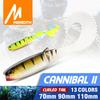 MEREDITH 70mm 90mm 110mm Cannibal Coda Curva Esche Da Pesca Wobblers Artificiali Esche Morbide Silicone Shad Verme Bass leurre souple