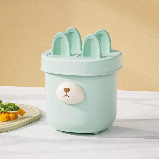 Ice Cream Mold Cute Bear Popsicle Molds BPA-Free Food-Grade Plastic Ice Pop Mold for Homemade Ice Cream Chocolates Candies