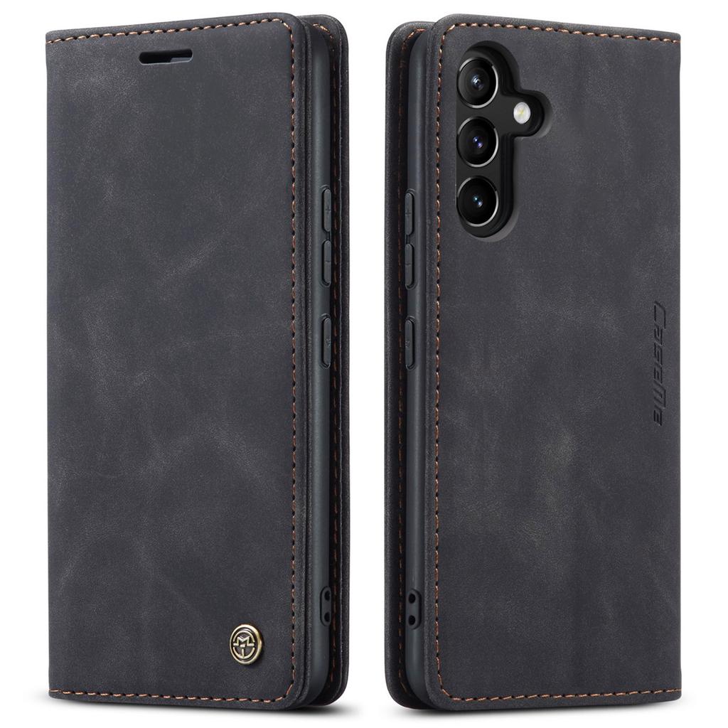 Suitable for Samsung A55 Phone Case, A25 Anti-drop Stand Leather Case, Galaxy A57 Retro Flip Cover Protective Case