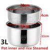 Non Stick Cooking Pot 304 Stainless Steel Rice Cooker Inner Container Replacement Accessories Food Rice Cooker POT