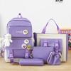 5PCS Kit Backpack Female Fashion Lady High Capacity Waterproof College Trendy Girls Laptop School Bags Cute Girl Travel Book Bag