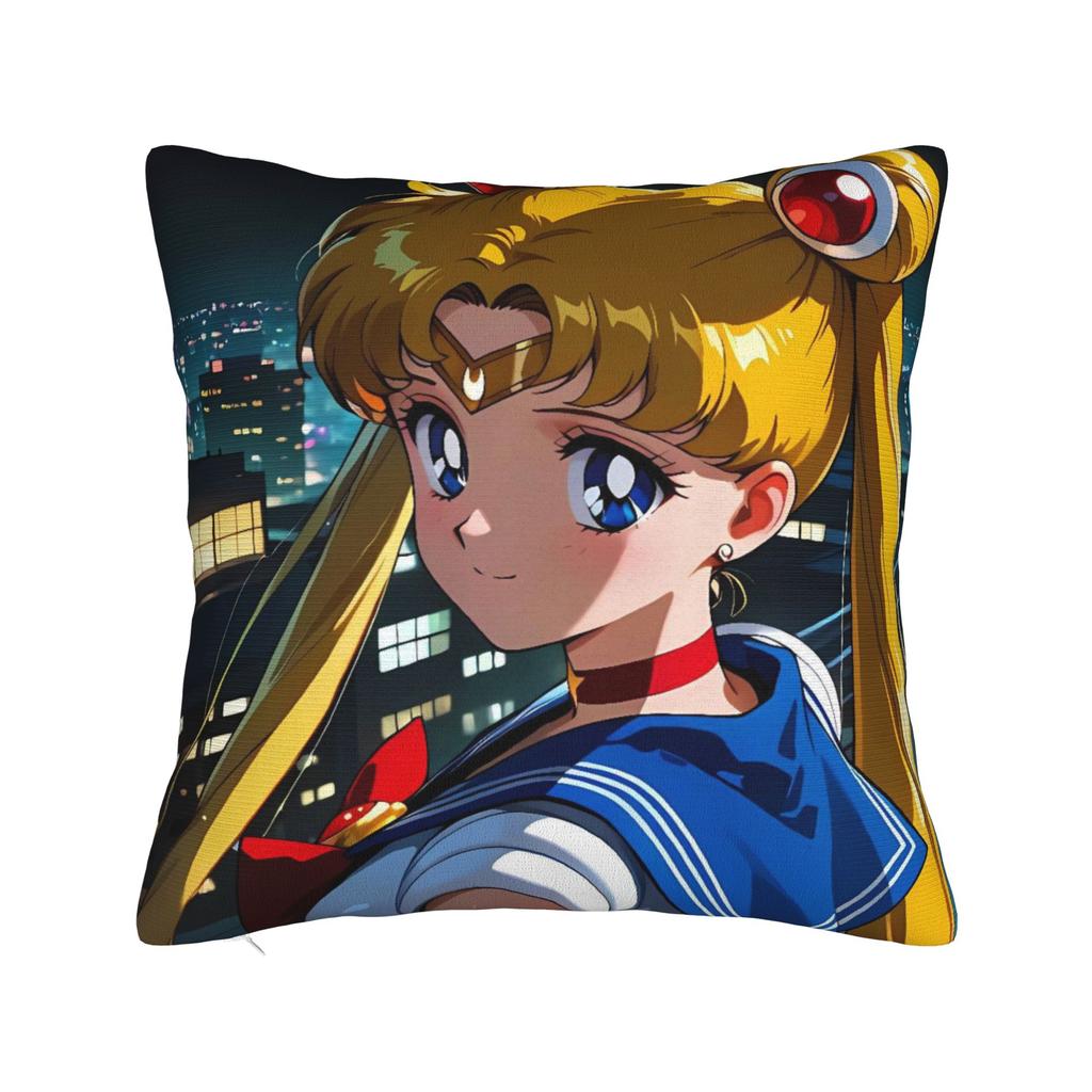 Sailor Moon Pillow Case Soft Pillow Cover For Living Room Chair Retro Trendy Pillowcases