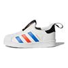adidas Originals Superstar Winter 360 Comfortable Versatile Low-Top Walking Shoes Baby Shoes White Blue Red BY9937